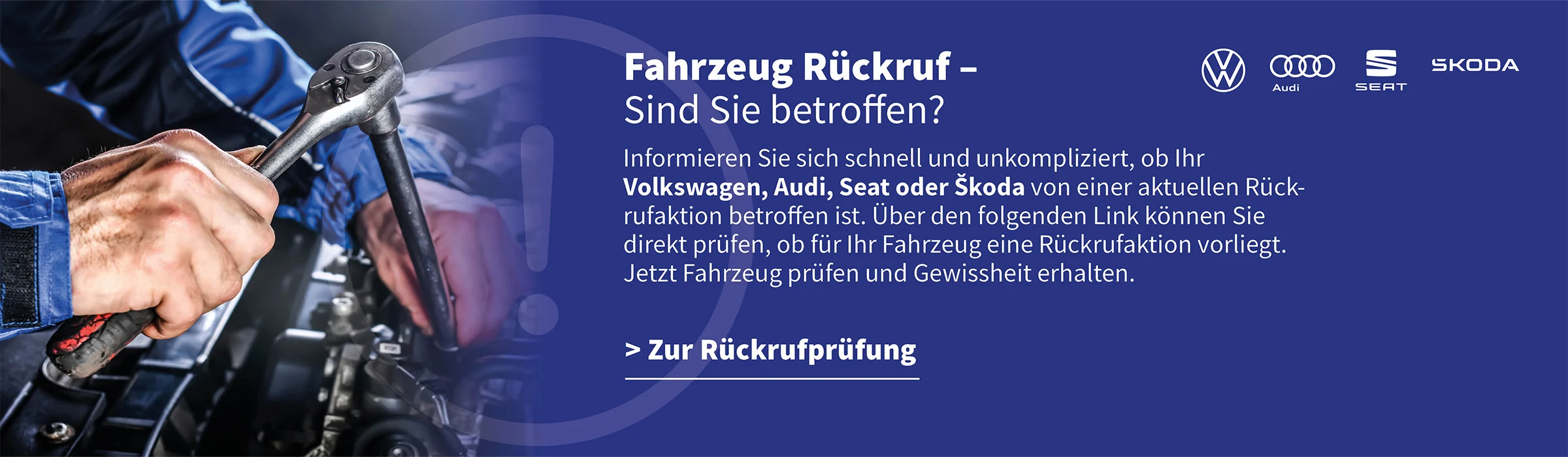Slider gross VW Rueckruf